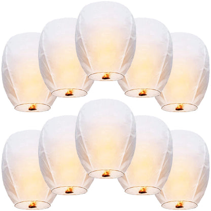 Nuluphu 20-Pack Wish Lanterns for Weddings & Memorial Events