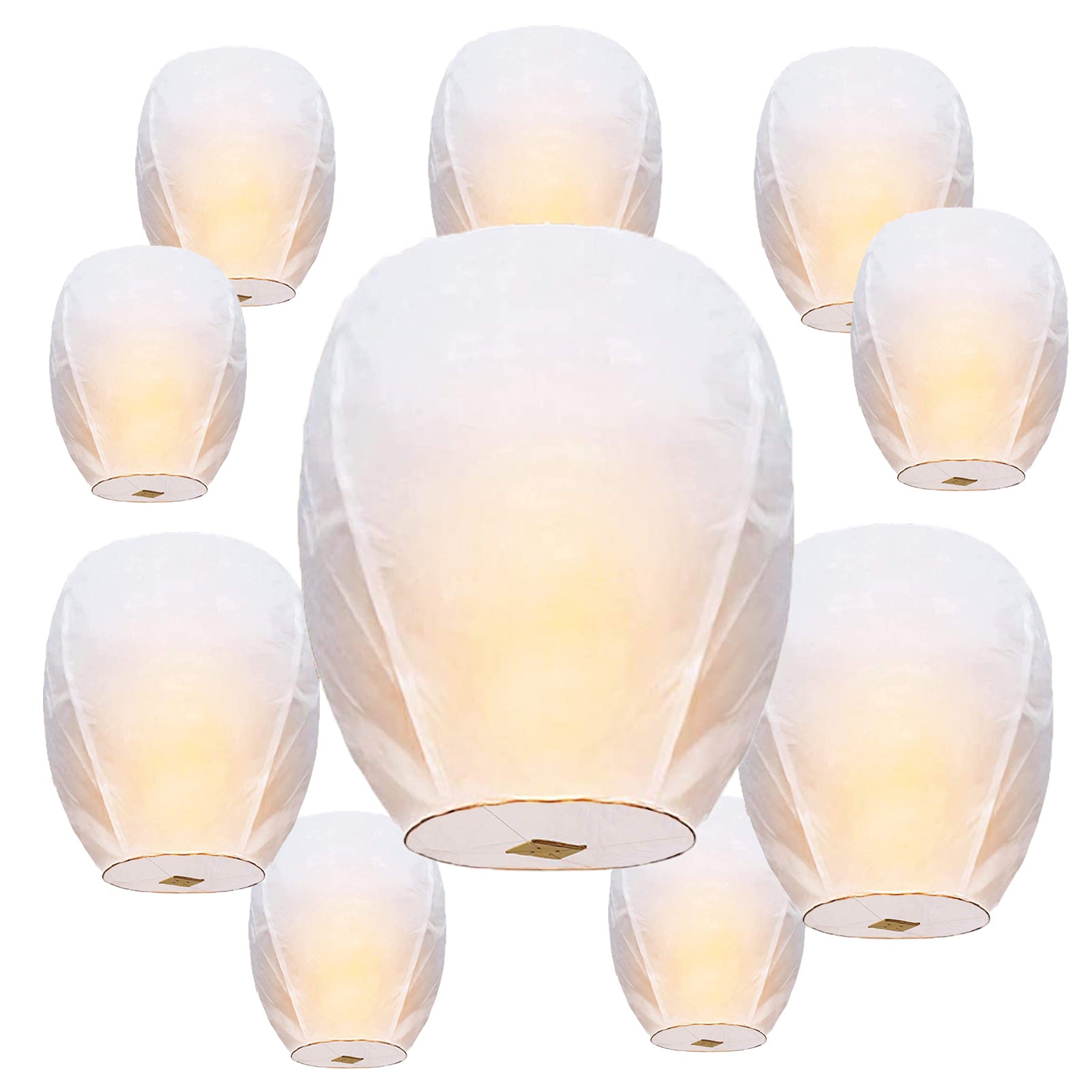 Nuluphu 10-Pack Chinese Memorial Sky Lanterns