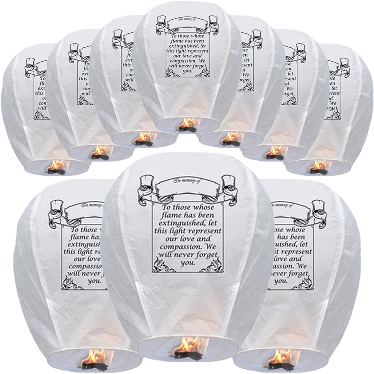 Nuluphu 20-Pack Chinese Memorial Sky Lanterns