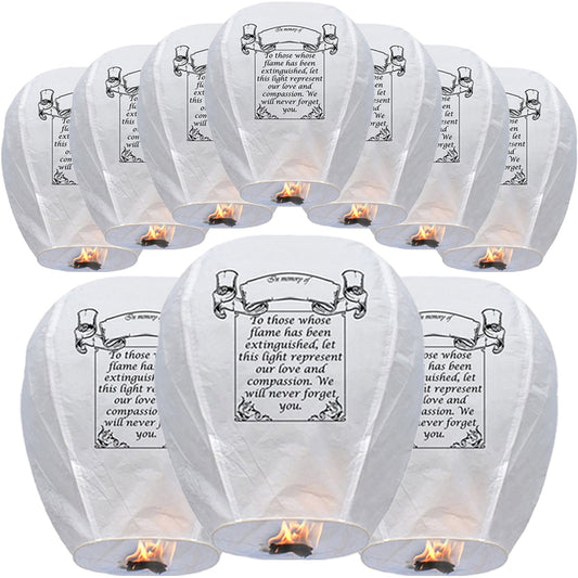 Nuluphu 20-Pack Wish Lanterns for Weddings & Memorial Events