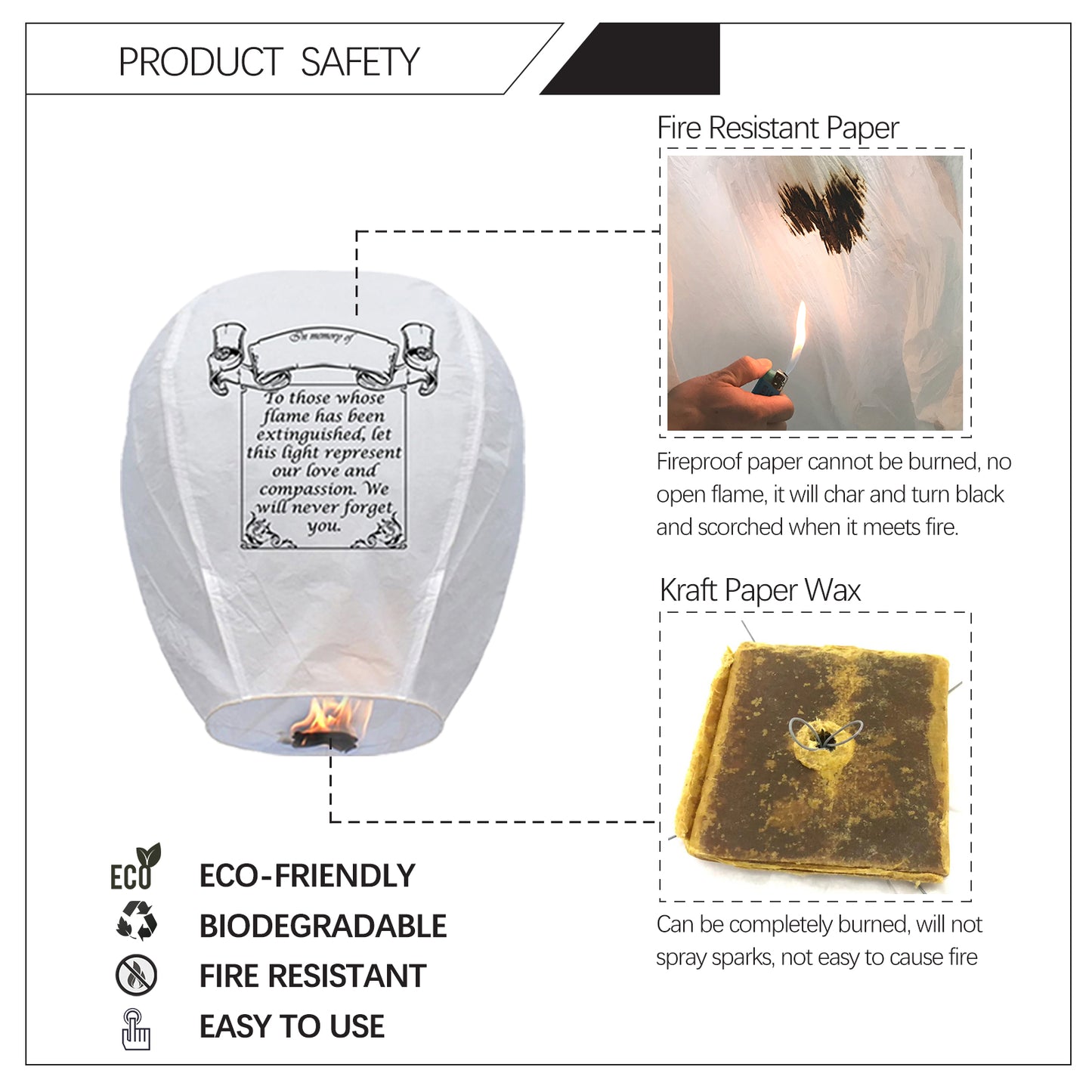 Nuluphu 20-Pack Chinese Memorial Sky Lanterns