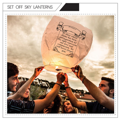 Nuluphu 20-Pack Wish Lanterns for Weddings & Memorial Events